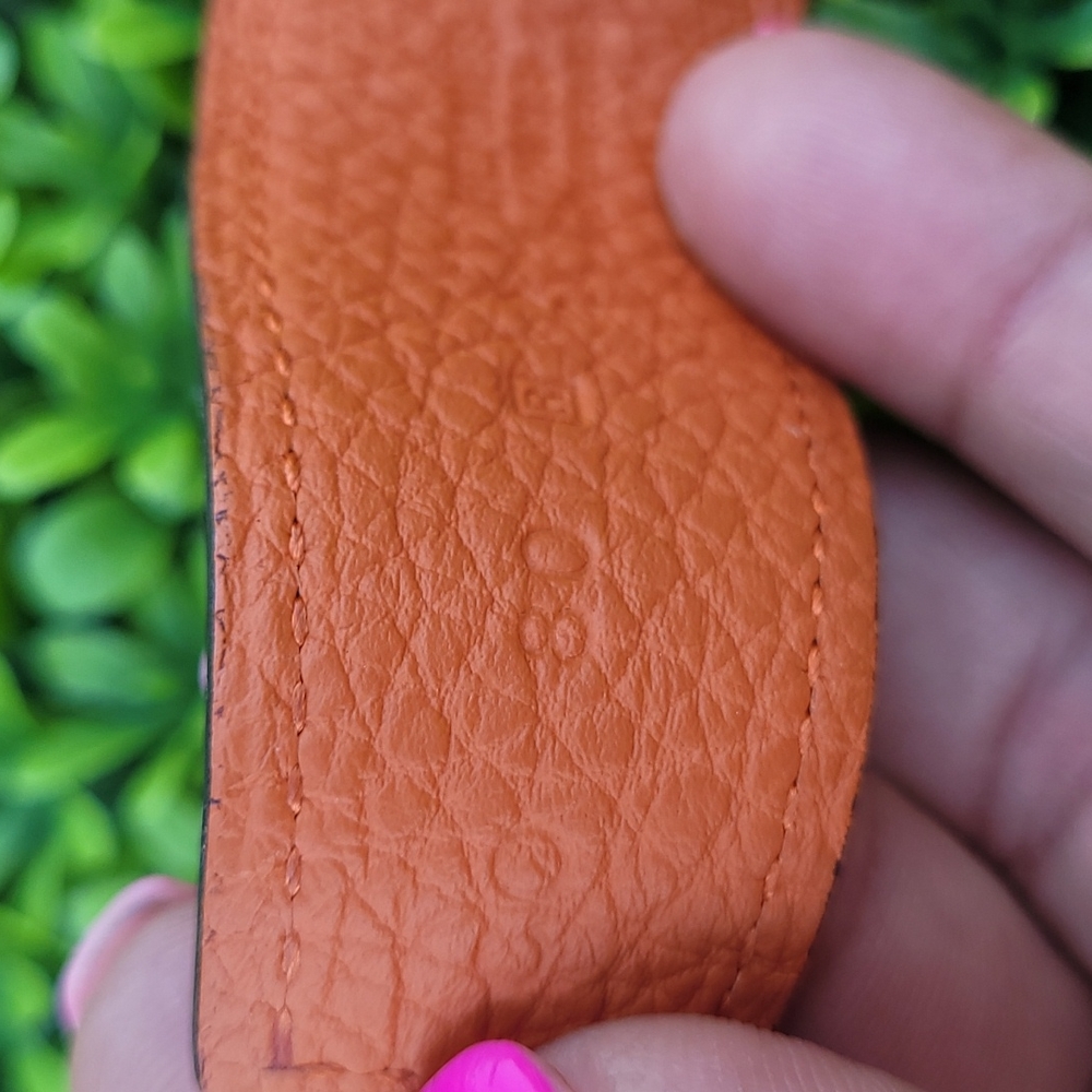 Hermes authentic belt women orange 🍊 /brown 🟤 size 80 - Picture 5 of 8